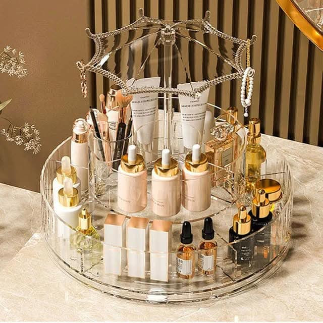 Makeup Organiser 360° Rotating Transparent Storage Box