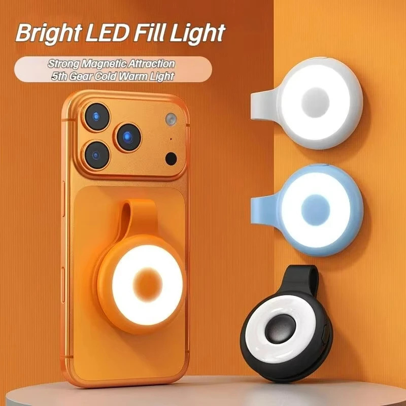 Magnetic Selfie Ring Light Smartphone Magnetic Fill Light Portable Mini Pocket Selfie Light