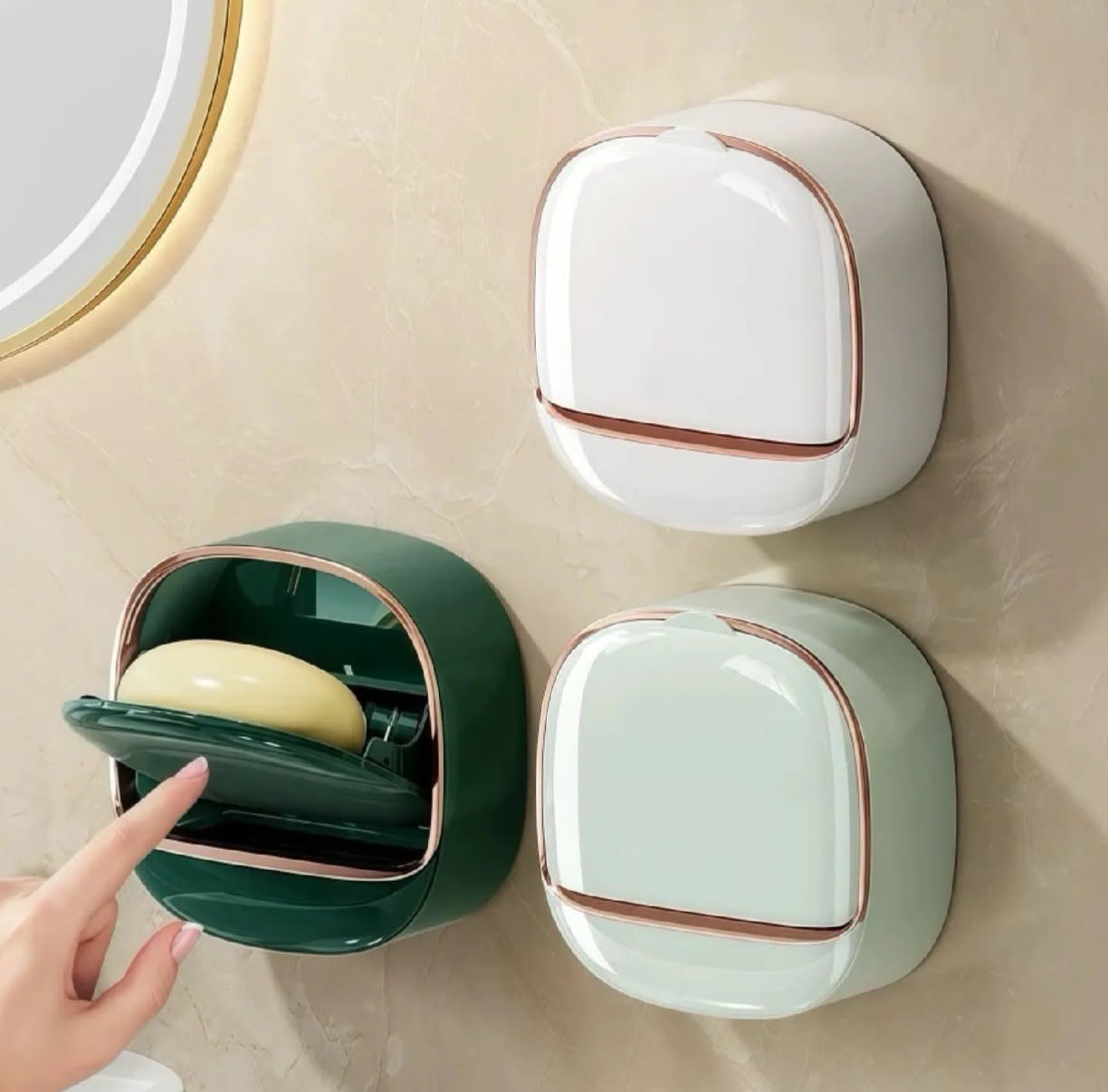 China-Wall Mounted Soap Holder with Cover | Bathroom Soap Box