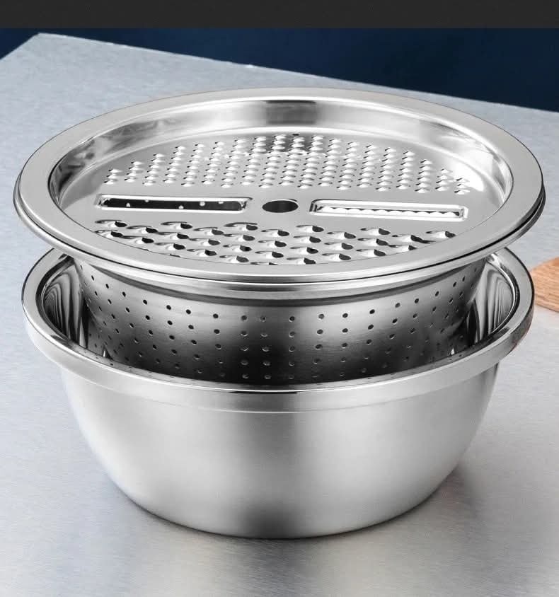 3-in-1 Stainless Steel Strainer & Bowl Set