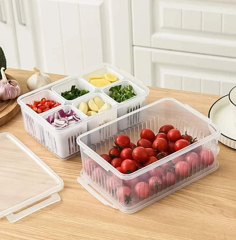 6 Grid Refrigerator Storage Box