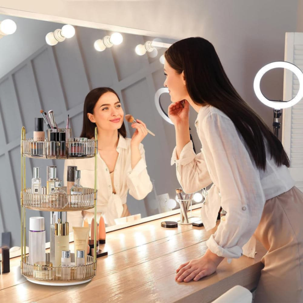 3 Layers Light Luxury Makeup Organizer