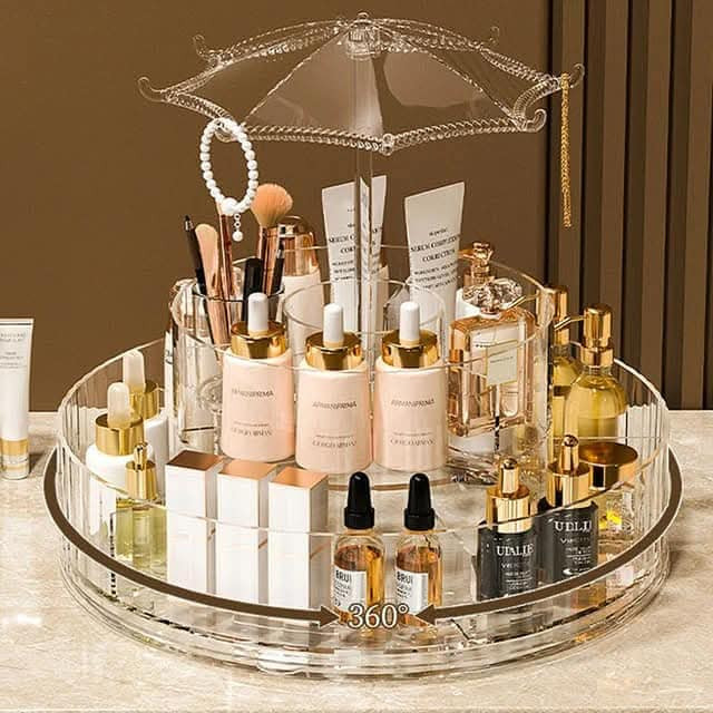 Makeup Organiser 360° Rotating Transparent Storage Box