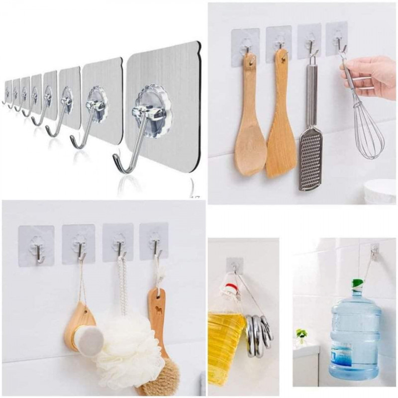 20 Pieces Adhesive Single Wall Hook