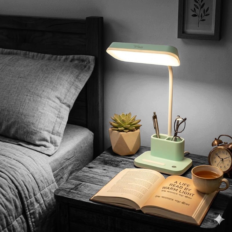 Rechargeable LED Folding Desk Lamp Eye Protection Touch Dimming Working Reading Table Lamp-000788